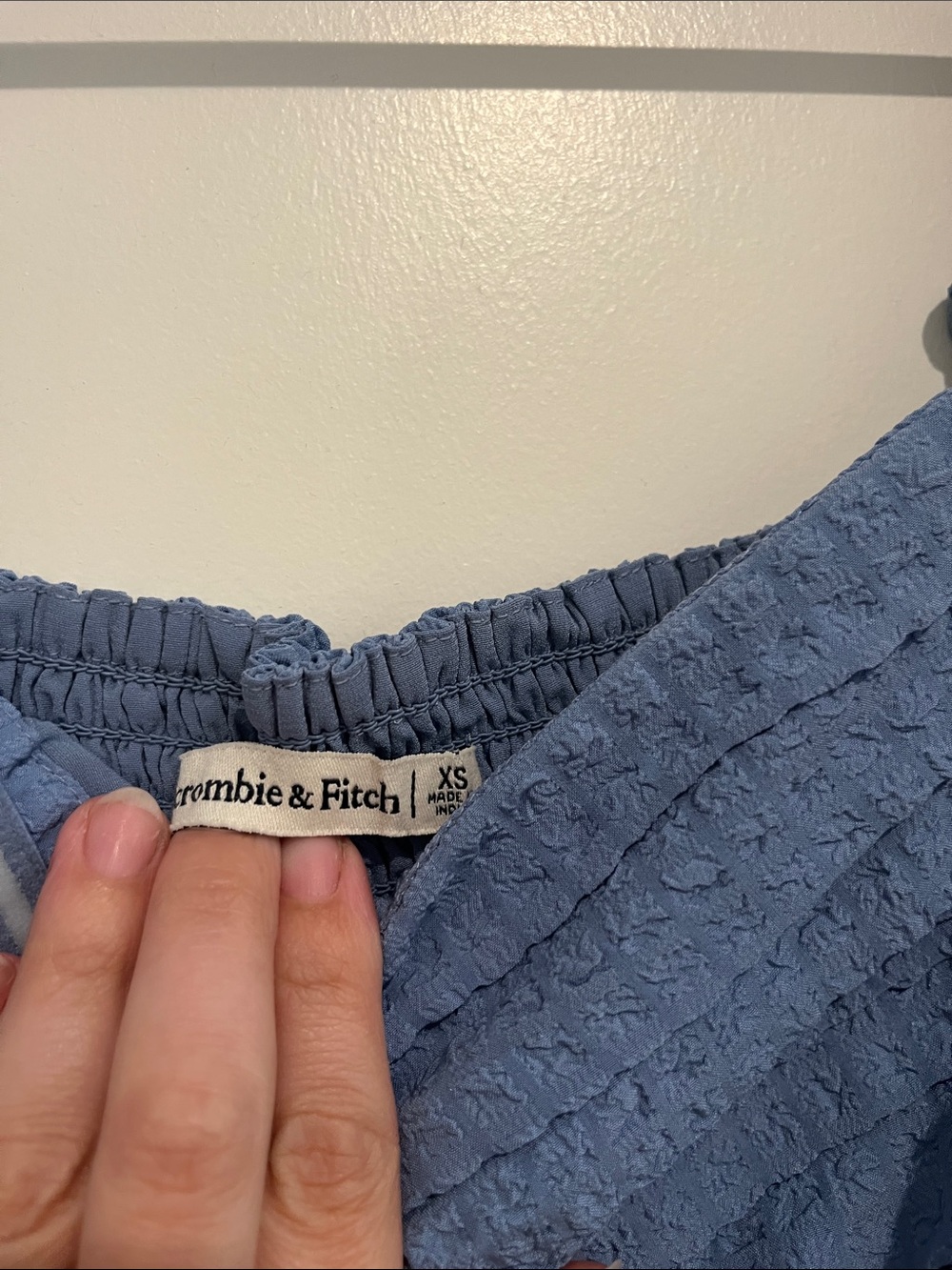 Abercrombie & Fitch Dusty Blue Puff-Sleeve Midi Dress - Picture 2 of 6